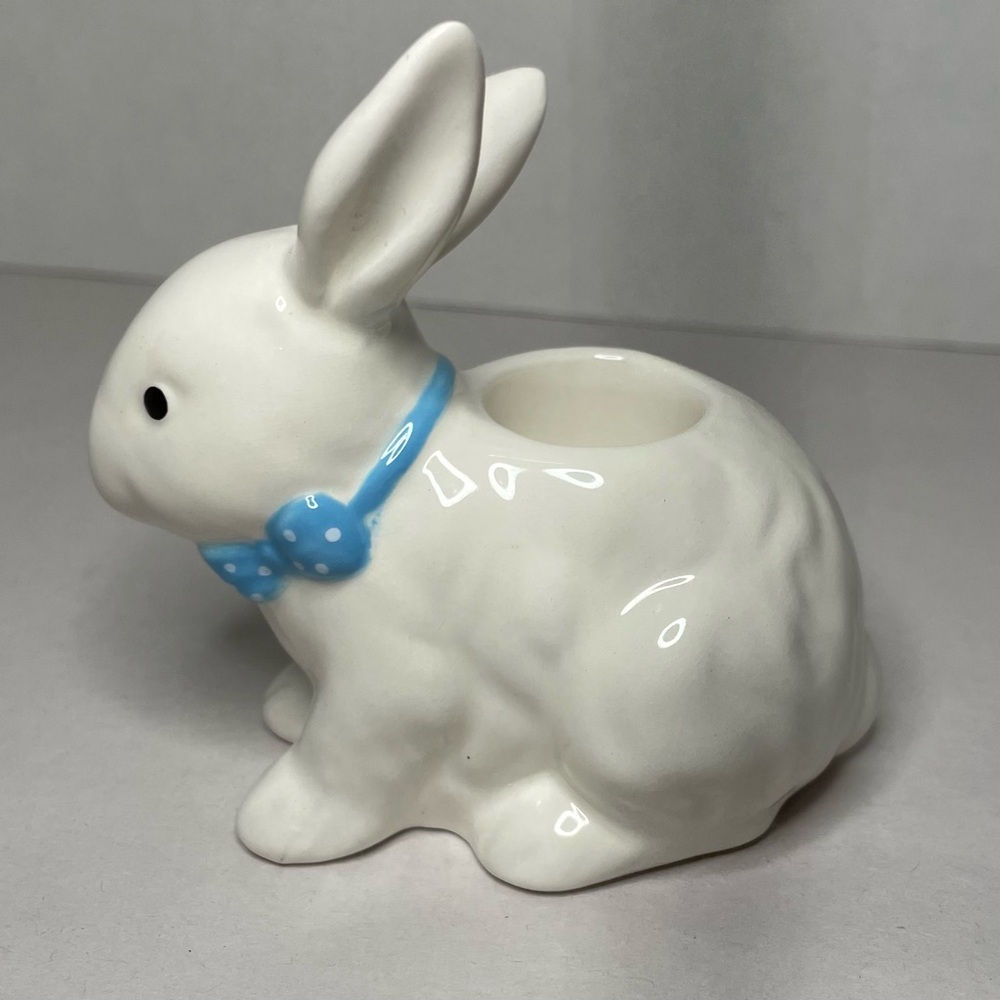 Yankee Candle Ceramic Bunny Rabbit Taper Candle Holder White 1310719